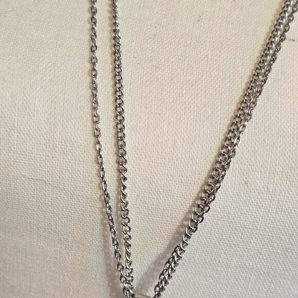 Necklace Jessica Simpson Double Chain Ornate Statement Pendant 30" L SKU 2255 - Picture 4 of 10